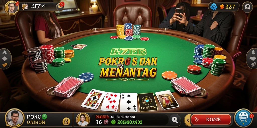 Screenshot gameplay Poker 47F yang menegangkan dan seru.