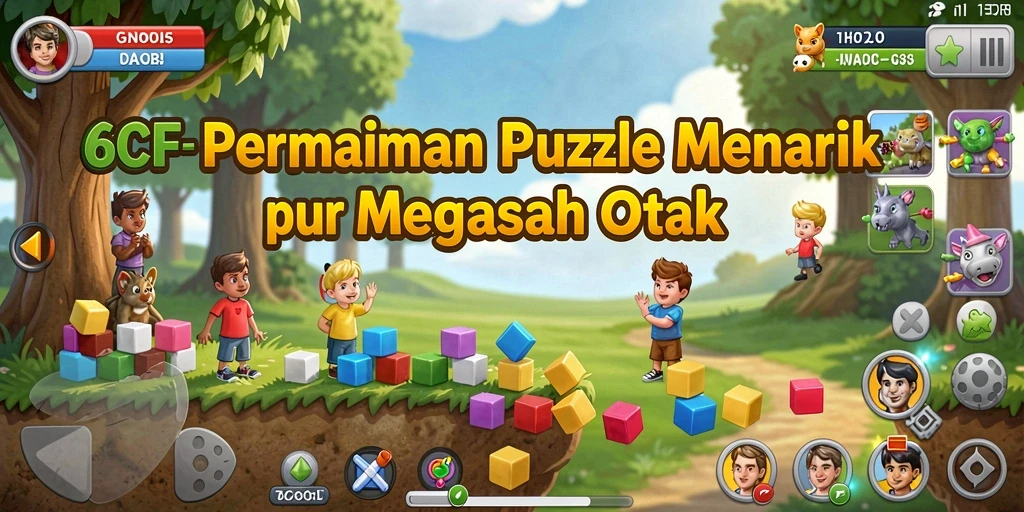 Gameplay 6CF yang menantang dan menarik dalam bentuk puzzle.