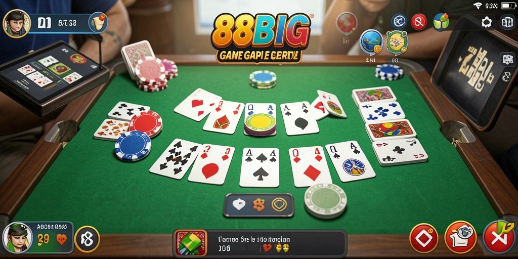 Tampilan gameplay Gaple yang menarik di 88BIG.