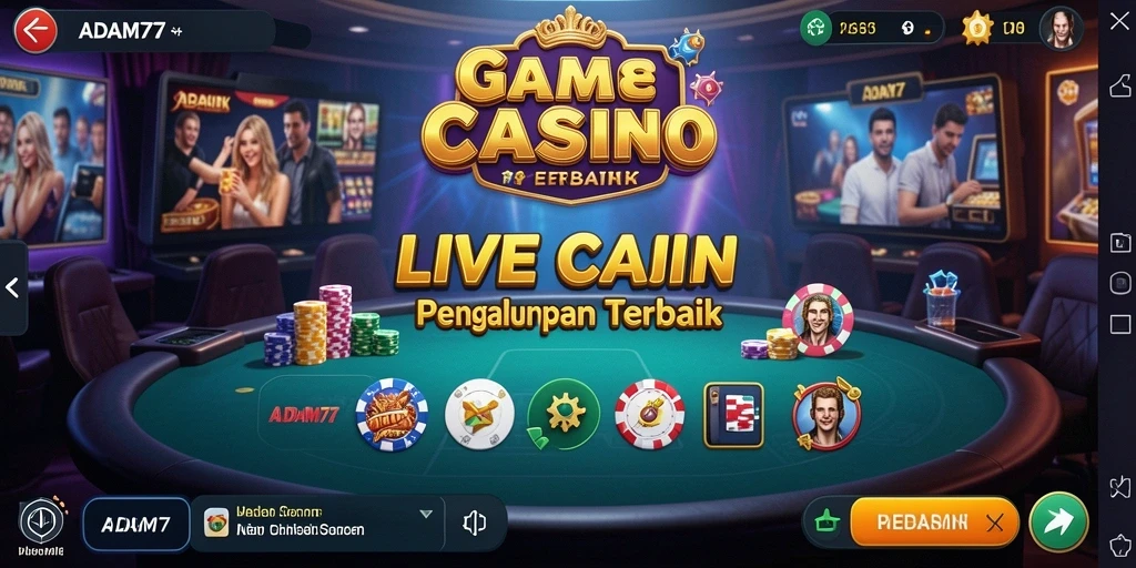 Screenshot gameplay ADAM77 yang menunjukkan keseruan permainan Live Casino.