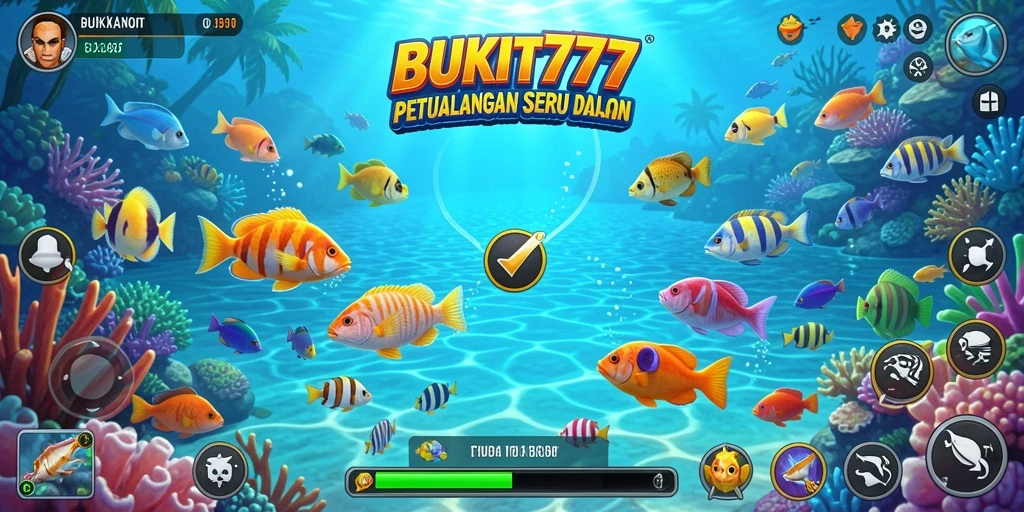 Screenshot BUKIT777 menampilkan aksi seru dalam Tembak Ikan.