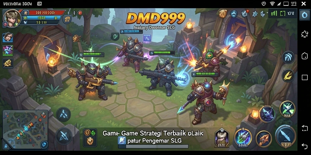 Tampilan gameplay DMD999 dengan pertempuran strategi yang seru.