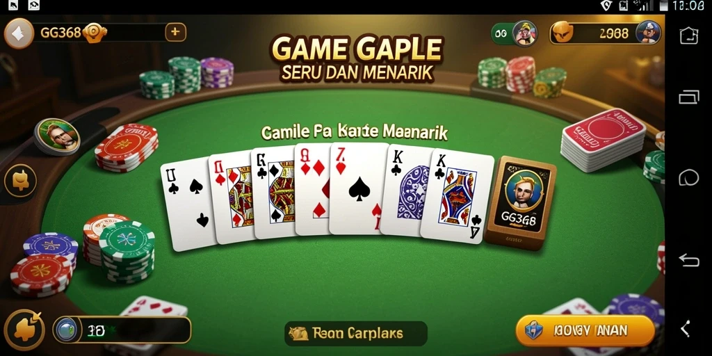 Screenshot gameplay GG368 menunjukkan serunya permainan Gaple.