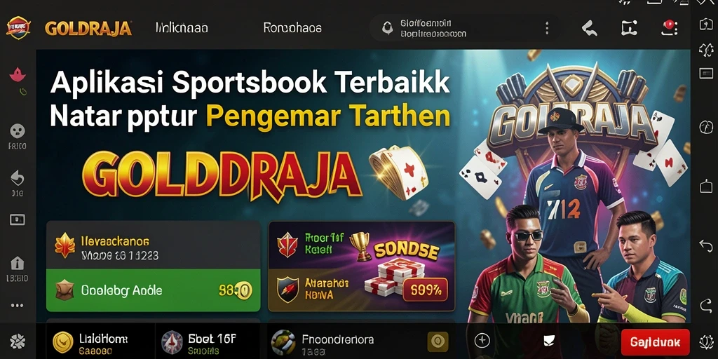 Screenshot gameplay <strong>GOLDRAJA</strong> yang menunjukkan antarmuka sportsbook yang menarik.