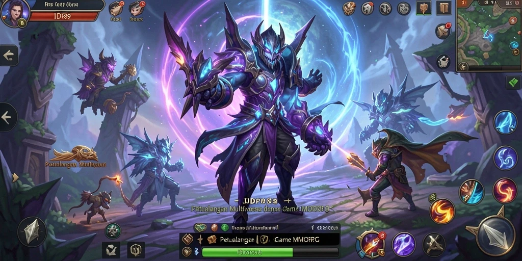 Screenshot menampilkan aksi seru dalam game MMORPG IDR89.