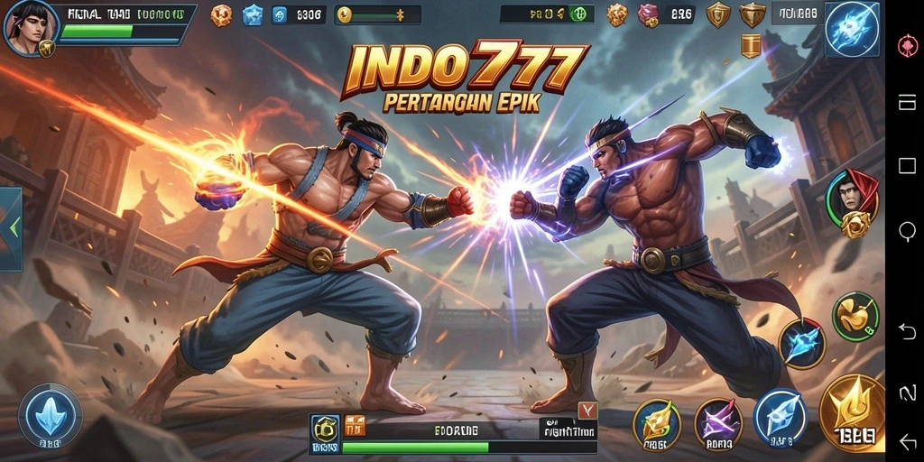 Tampilan gameplay INDO777 yang penuh aksi Fighting.