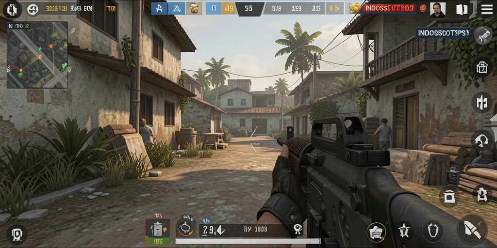 Screenshot menunjukkan gameplay seru dari INDOSLOT303 di kategori TPS.