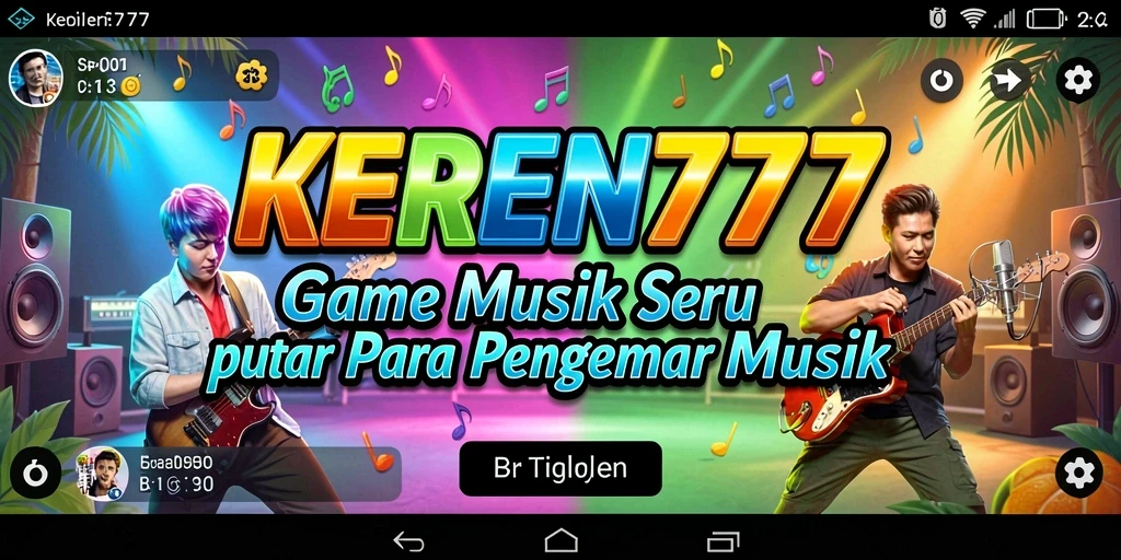 Screenshot gameplay KEREN777 menampilkan momen seru saat bermain musik.