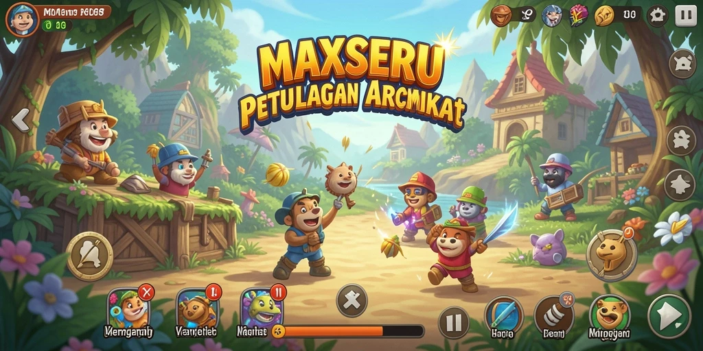 Tampilan gameplay menarik dari MAXSERU dengan aksi cepat dan tantangan seru.