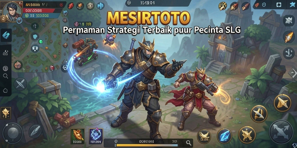 Screenshot menunjukkan aksi pertempuran strategis di MESIRTOTO