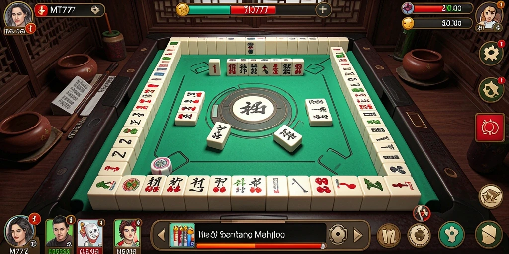 Screenshot utama MT777 menampilkan pemain yang sedang menikmati game Mahjong.