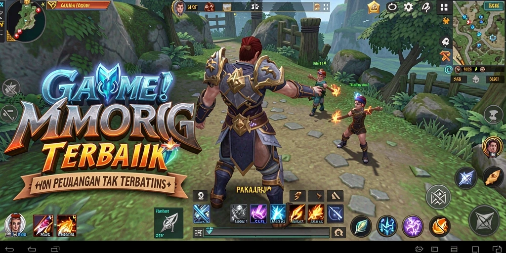 Tampilan gameplay MMORPG yang menakjubkan dan penuh aksi.