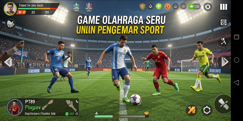 Tangkapan layar PT89 menampilkan aksi olahraga yang seru dan grafis yang memukau.