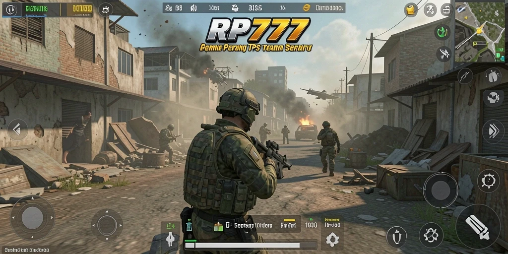 Screenshot gameplay yang menampilkan aksi mendebarkan dalam RP777.