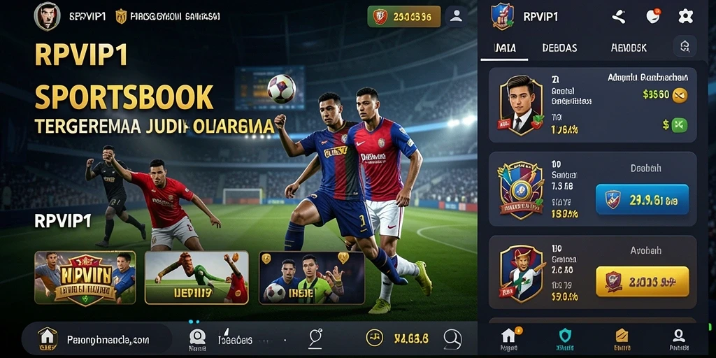 Tampilan gameplay Sportsbook yang menarik dan informatif.