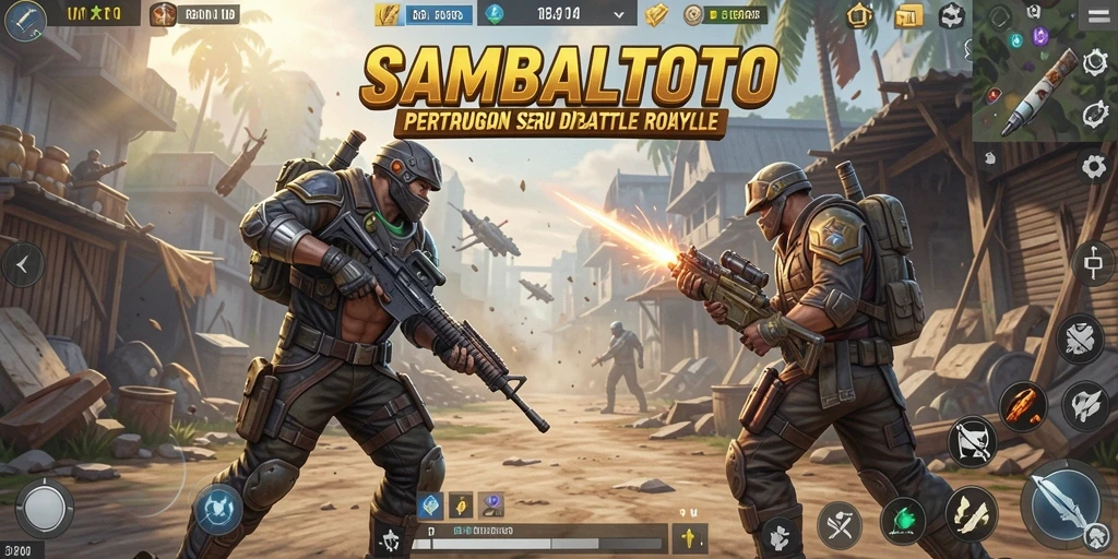 Gameplay intens dan strategis dalam SAMBALTOTO Battle Royale.