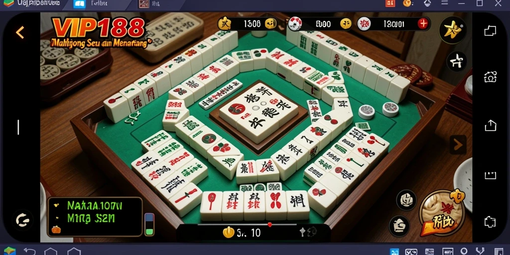 Screenshot permainan Mahjong VIP188 menampilkan momen seru dari gameplay.
